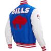 Pro Standard Mens NFL Retro Classics Varsity Jacket(Royal Blue/Red)