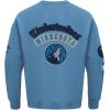 Pro Standard NBA mens Mens Nba Best of Fleece Crewneck Sweatshirt(Steel Blue)