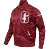 Pro Standard NCAA mens Mens College Classic Chenille Satin Jacket(Cardinal Red)