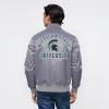 Pro Standard NCAA mens Mens College Classic Chenille Satin Jacket(Gray)