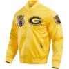 Pro Standard NCAA mens Mens College Classic Chenille Satin Jacket(Yellow)