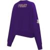 Pro Standard NCAA womens Womens College Classic Essentials Brushed Back French Terry Crewneck Sweatshirt(Purple)