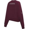 Pro Standard NCAA womens Womens College Classic Essentials Brushed Back French Terry Crewneck Sweatshirt(Wine)