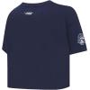 Pro Standard Women’s College Classic Chenille Short Sleeve Boxy Tee(Midnight Navy)