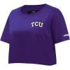 Pro Standard Women’s College Classic Chenille Short Sleeve Boxy Tee(Purple)