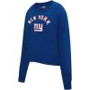 Pro Standard Womens NFL Classic Chenille Brushed Back French Terry Crewneck Sweatshirt(Dodger Blue)