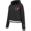 Pro Standard Womens NFL Mash Up Cropped Pullover Hoodie(Black)