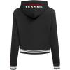 Pro Standard Womens NFL Mash Up Cropped Pullover Hoodie(Black)
