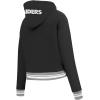 Pro Standard Womens NFL Mash Up Cropped Pullover Hoodie(Black/Gray)