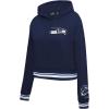 Pro Standard Womens NFL Mash Up Cropped Pullover Hoodie(Midnight Navy)