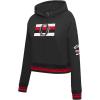 Pro Standard Womens NHL Retro Classics Brushed Back French Terry Cropped Pullover Hoodie(Black)