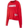 Womens NFL Game Day Classics Cotton Double Knit Crewneck Sweatshirt(Red)