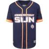 Big Boys WNBA Mesh Button Down Top(Midnight Navy/Orange)