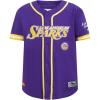 Big Boys WNBA Mesh Button Down Top(Purple/Yellow)