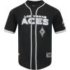 Mens WNBA Mesh Button Down Top(Black/Gray)