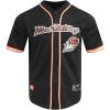 Mens WNBA Mesh Button Down Top(Black/Orange)