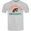 Pro Standard Mens College Classic Chenille Stacked Logo Short Sleeve Tee(Heather Grey)
