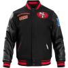 Pro Standard Mens NFL Retro Classics Varsity Jacket(Black/Red/Black)