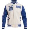 Pro Standard Mens NFL Retro Classics Varsity Jacket(Eggshell/Dodger Blue)