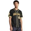 Pro Standard NHL Mens Mens NHL Mesh Button Down Top(Black/Yellow)