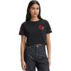 Pro Standard Women’s College Classic Chenille Short Sleeve Boxy Tee(Black)