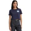 Pro Standard Women’s College Classic Chenille Short Sleeve Boxy Tee(Midnight Navy)