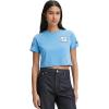 Pro Standard Women’s College Classic Chenille Short Sleeve Boxy Tee(University Blue)