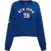 Pro Standard Womens NFL Classic Chenille Brushed Back French Terry Crewneck Sweatshirt(Dodger Blue)