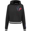 Pro Standard Womens NFL Mash Up Cropped Pullover Hoodie(Black)