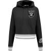 Pro Standard Womens NFL Mash Up Cropped Pullover Hoodie(Black/Gray)