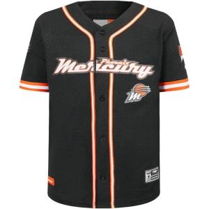 Big Boys WNBA Mesh Button Down Top(Black/Orange)