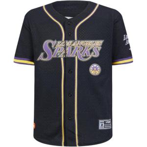 Big Boys WNBA Mesh Button Down Top(Black/Purple)