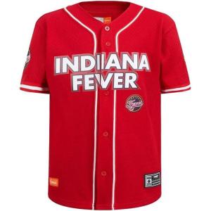 Big Boys WNBA Mesh Button Down Top(Red)
