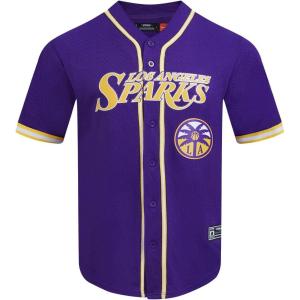 Mens WNBA Mesh Button Down Top(Purple/Yellow)