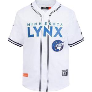 Mens WNBA Mesh Button Down Top(White/Midnight Navy)