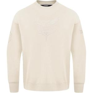PRO STANDARD Mens NBA Wingspan Fleece Crewneck Sweatshirt(Eggshell)