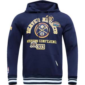 PRO STANDARD Mens NBA Wingspan Fleece Crewneck Sweatshirt(Midnight Navy)
