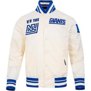 Pro Standard Mens NFL Retro Classics Satin Jacket(Eggshell/Dodger Blue)