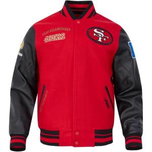 Pro Standard Mens NFL Retro Classics Varsity Jacket(Red/Black)