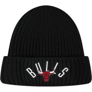 Pro Standard NBA Chicago Bulls Modern Originals Heavyweight Knit Beanie Unlined Cuffed Black Os