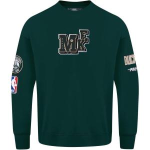 Pro Standard NBA mens Mens Nba Best of Fleece Crewneck Sweatshirt(Forest Green)