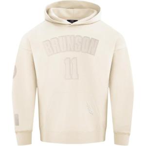 Pro Standard NBA mens Mens Nba New York Knicks Neutrals Player Fleece Pull Over Hoodie(Eggshell)
