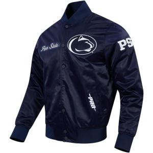 Pro Standard NCAA mens Mens College Classic Chenille Satin Jacket(Navy)