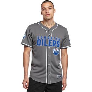 Pro Standard NHL Mens Mens NHL Mesh Button Down Top(Gray)