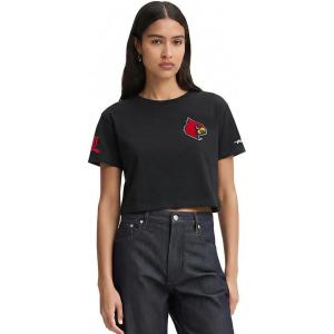 Pro Standard Women’s College Classic Chenille Short Sleeve Boxy Tee(Black)