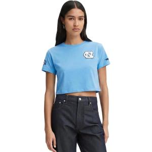 Pro Standard Women’s College Classic Chenille Short Sleeve Boxy Tee(University Blue)