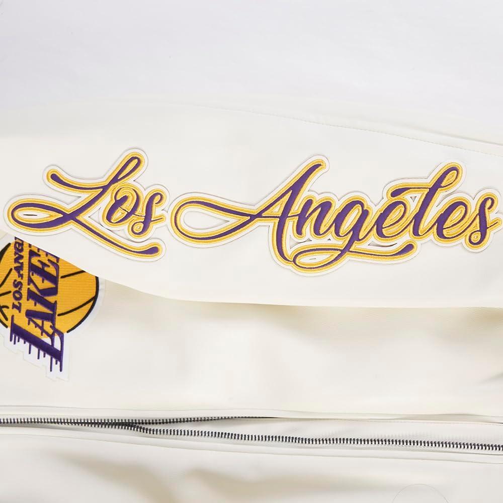 image:imageMens NBA City Signature Leather JacketEggshell