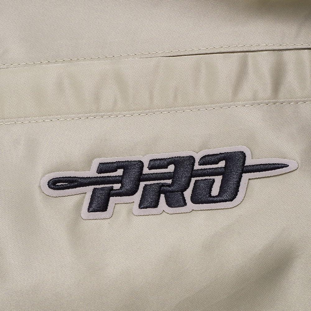 image:imageMens NBA Souvenir Satin JacketTaupe