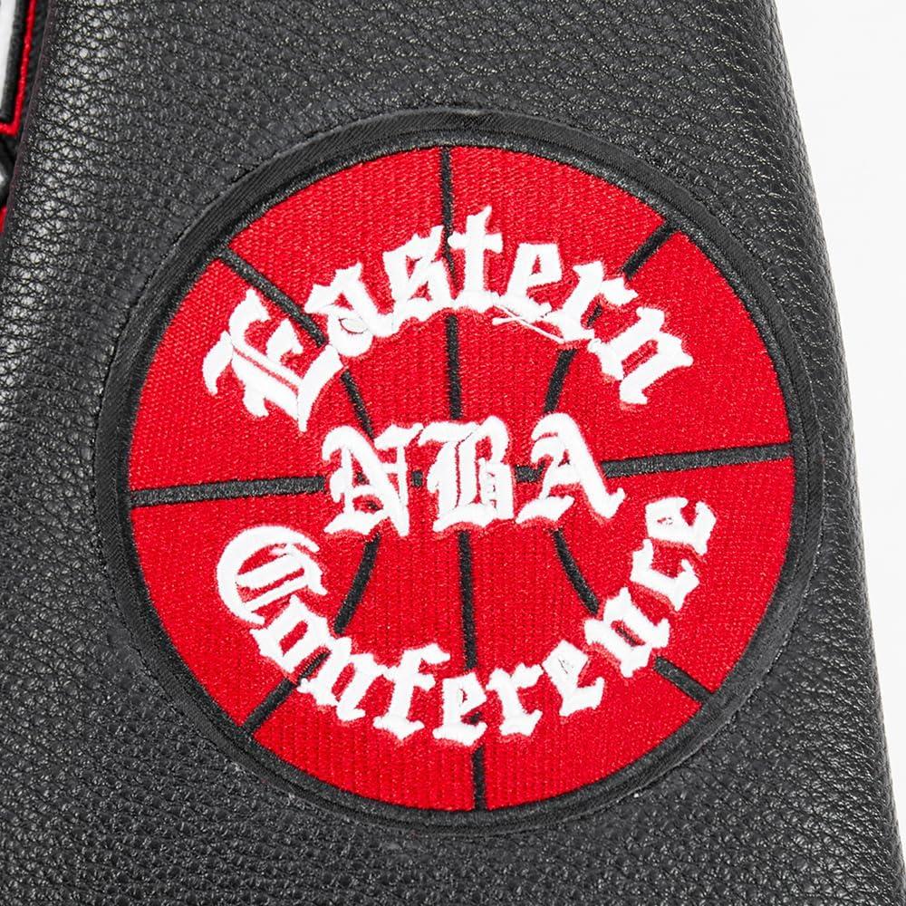 image:imagePRO STANDARD Mens NBA City Ransom Varsity JacketBlackRedBlack
