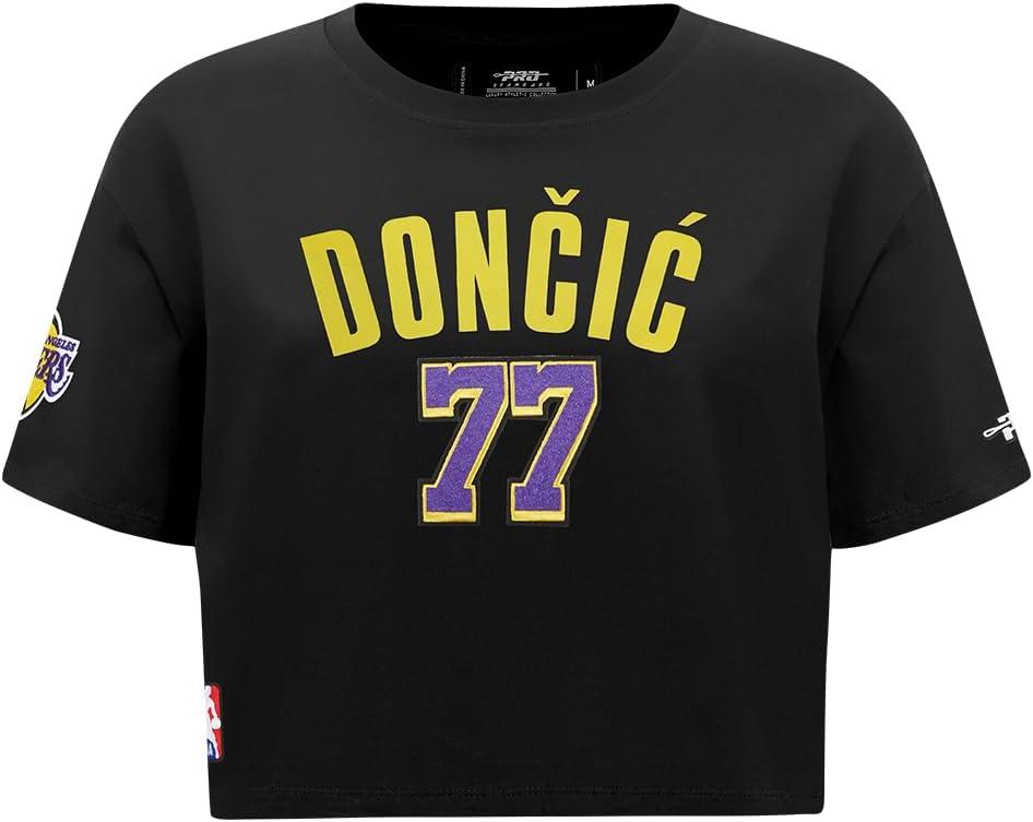 image:imagePro Standard NBA Womens Womens NBA Los Angeles Lakers Classic Player Cotton Short Sleeve Boxy TeeBlack